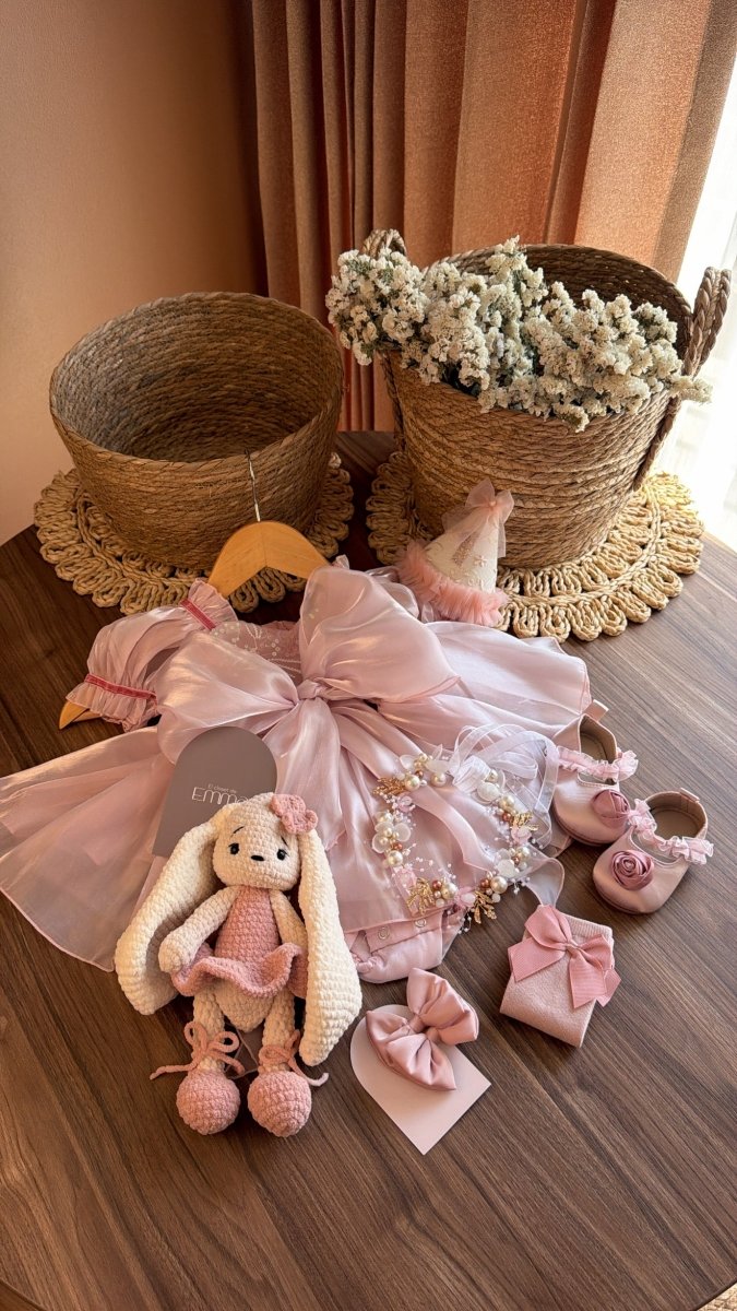 Vestido outfit Bella en Rosa | | Ropa de bebé y niña | El Closet de Emma