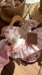 Vestido outfit Bella en Rosa | | Ropa de bebé y niña | El Closet de Emma