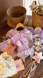 Outfit Princesa Lavanda Vintage para Bebé | Vestido Elegante con Accesorios | | Ropa de bebé y niña | El Closet de Emma
