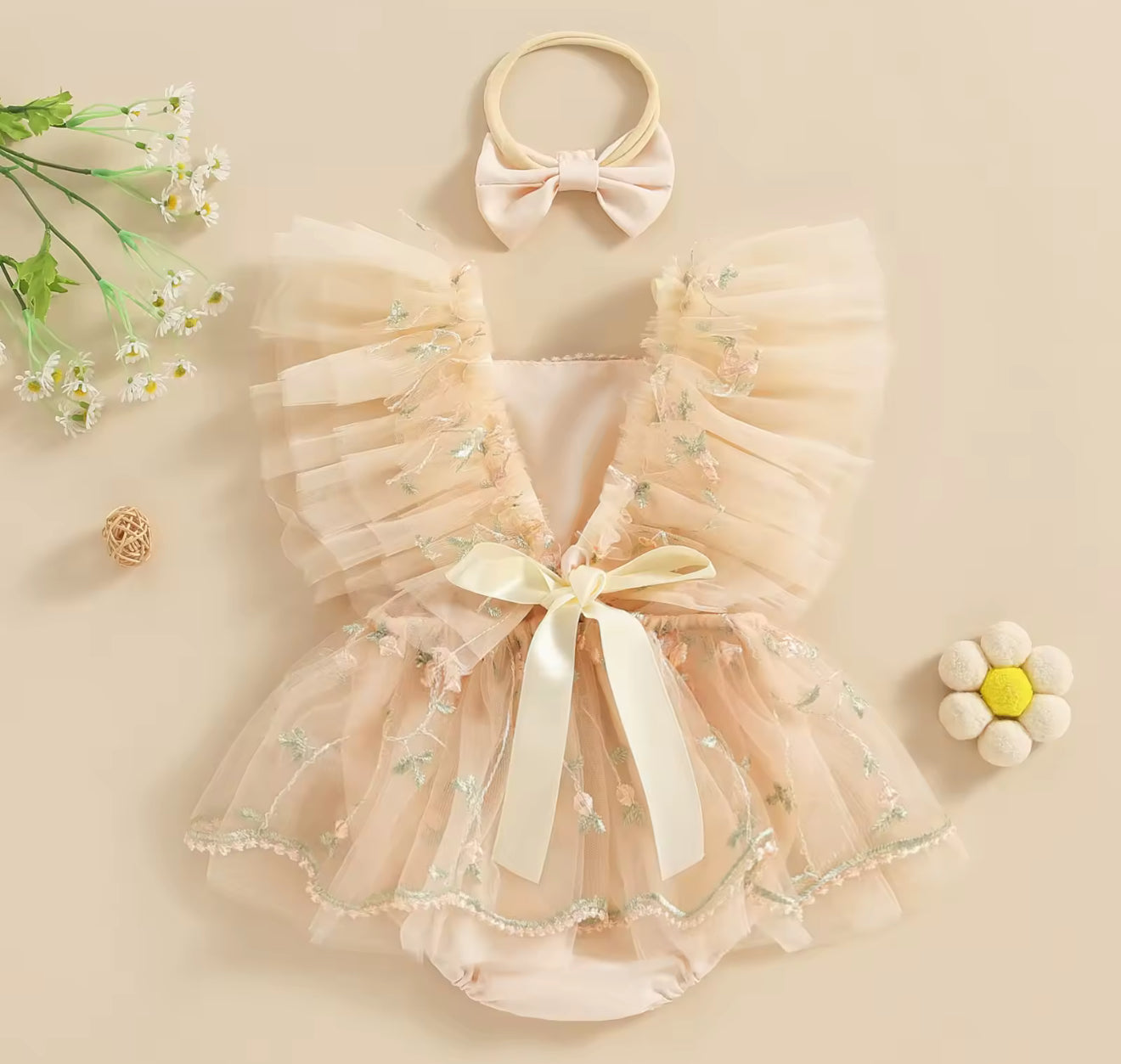 Vestido Flor Dorada