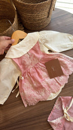 Vestido outfit jardín de vainilla | | Ropa de bebé y niña | El Closet de Emma