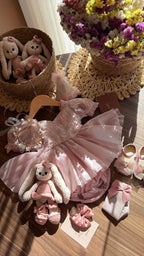 Vestido outfit Bella en Rosa | | Ropa de bebé y niña | El Closet de Emma