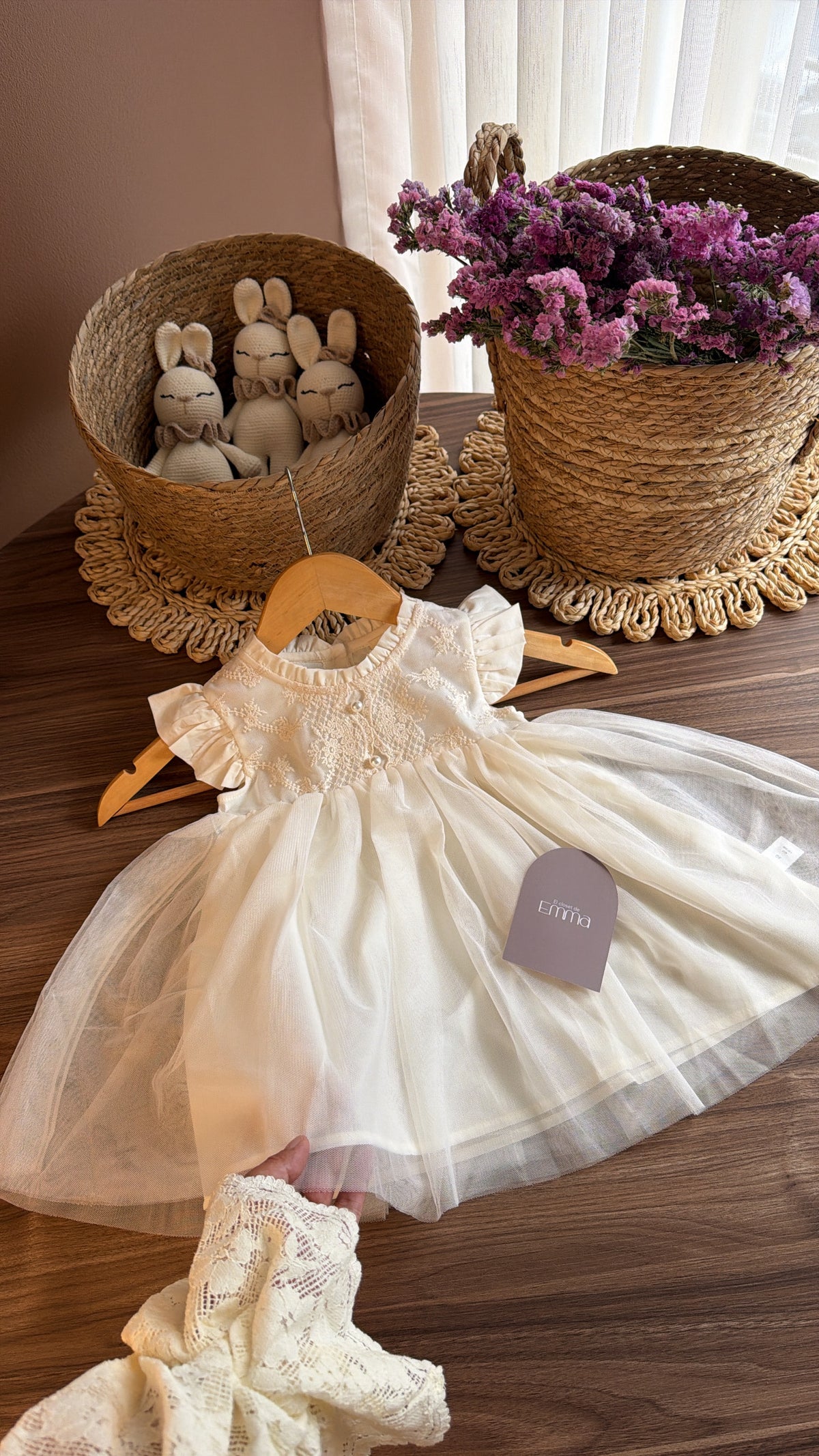 Set de Bautizo para Bebé Niña | Vestido Elegante con Accesorios