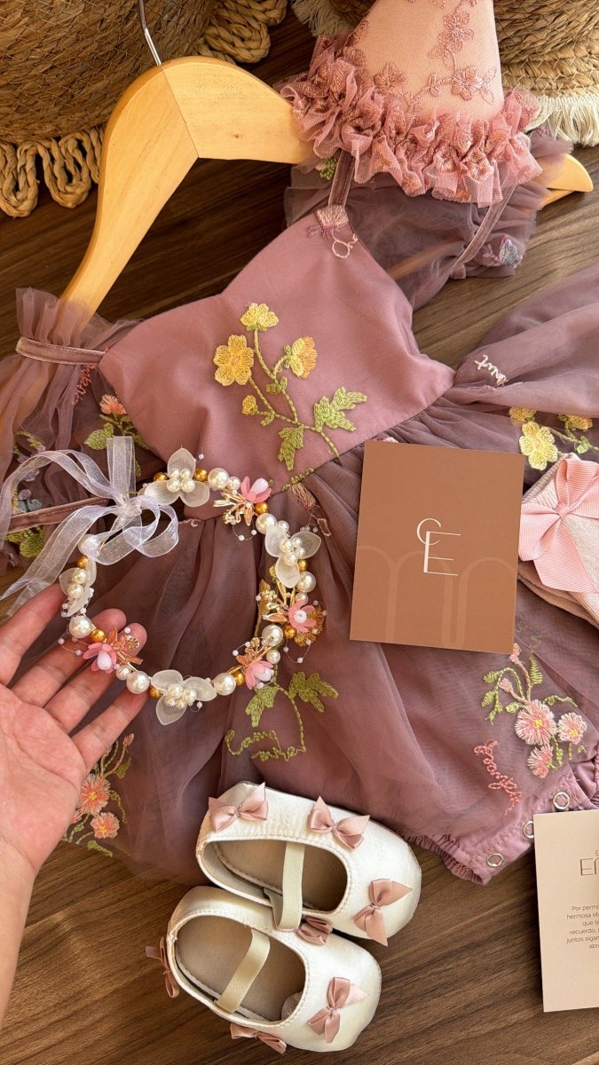 Vestido Conjunto Emma Belle Éthérée | | Ropa de bebé y niña | El Closet de Emma