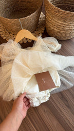 Outfit vestido Dulce Encanto Marfil | | Ropa de bebé y niña | El Closet de Emma