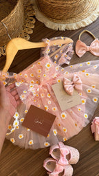 Vestido outfit de margaritas | | Ropa de bebé y niña | El Closet de Emma