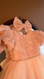 Vestido Rosa Princesa de Flores – Talla 3 Años | | Ropa de bebé y niña | El Closet de Emma