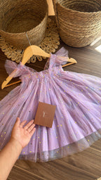 Vestido Lila con Alas de Mariposa para Bebé Niña