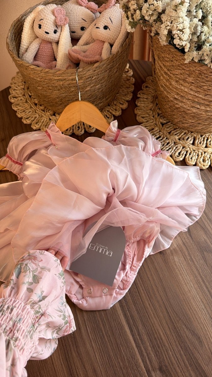 Vestido outfit Bella en Rosa | | Ropa de bebé y niña | El Closet de Emma