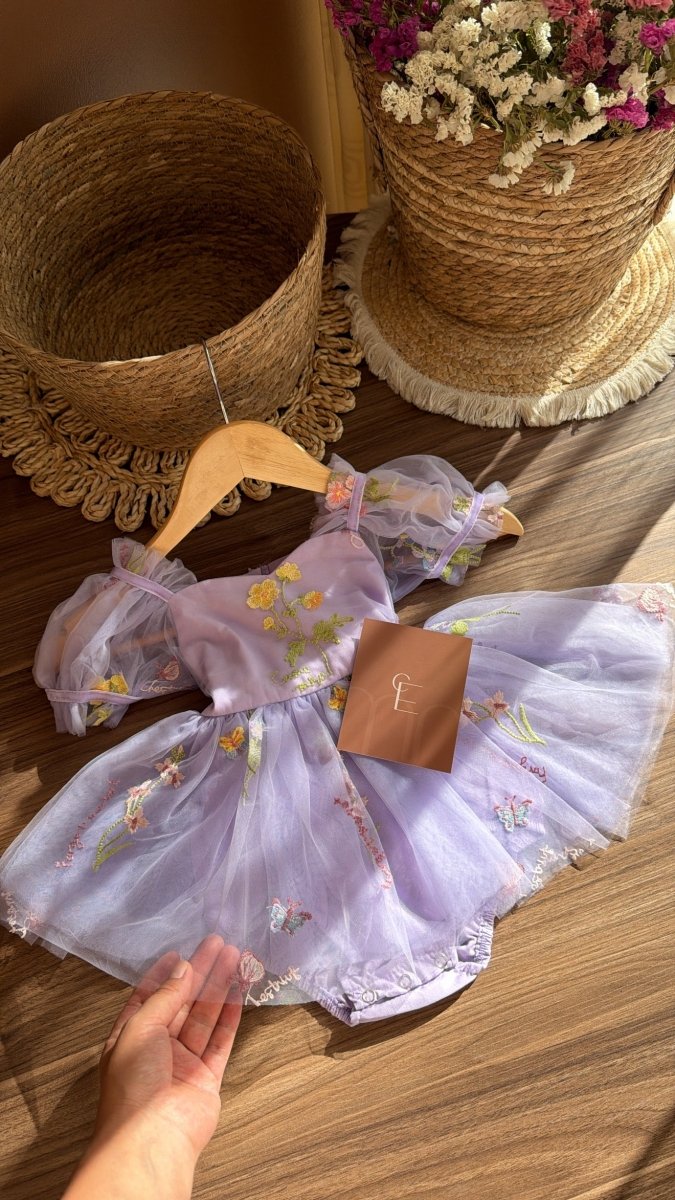 Vestido outfit sueño de hada lavanda | | Ropa de bebé y niña | El Closet de Emma