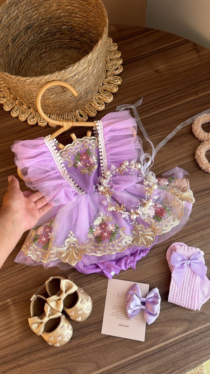 Outfit “Jardín de Lavanda” | | Ropa de bebé y niña | El Closet de Emma