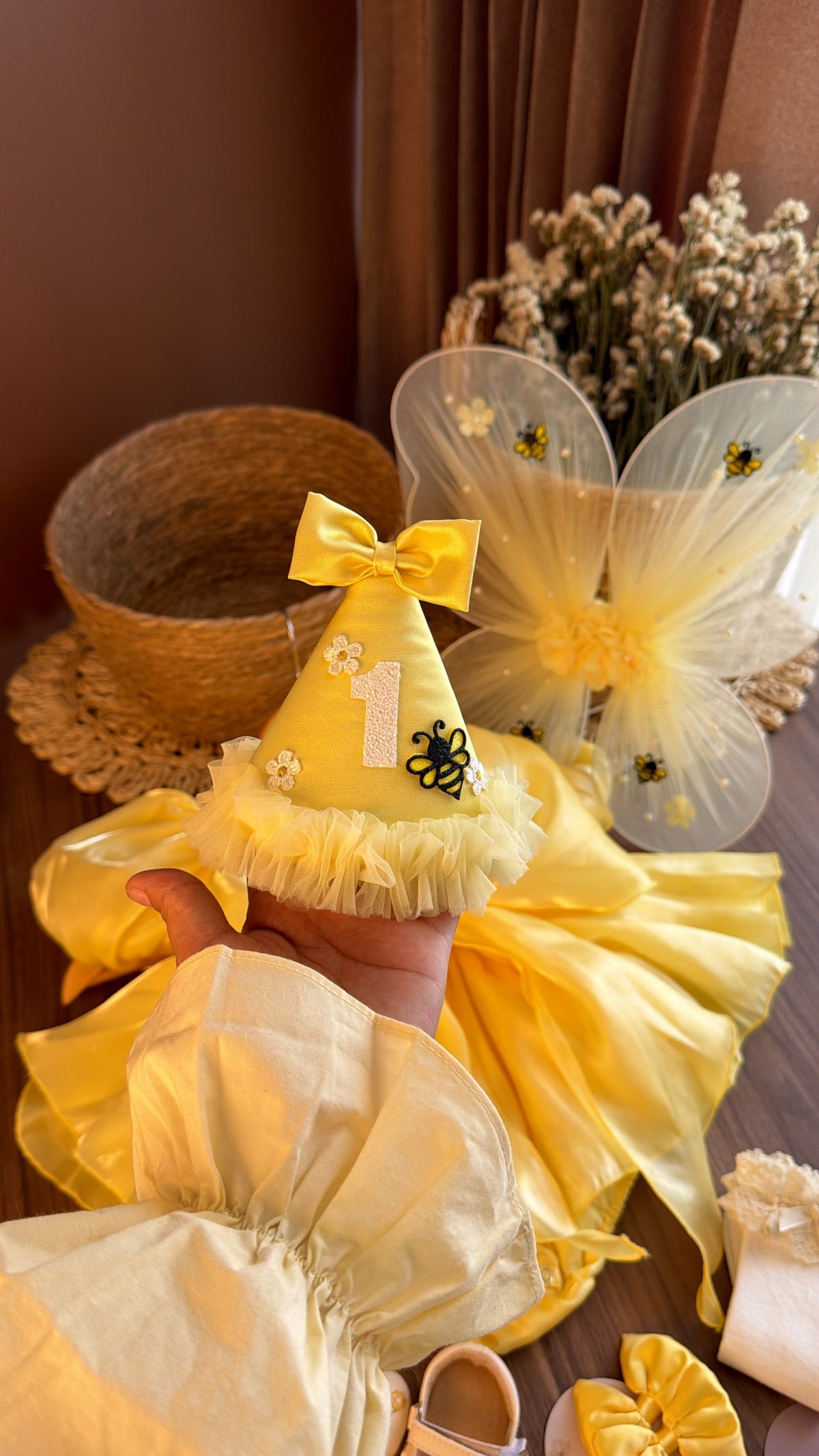 Outfit Abejita Chiquitita – Primer Añito | Vestido Vintage para Bebé