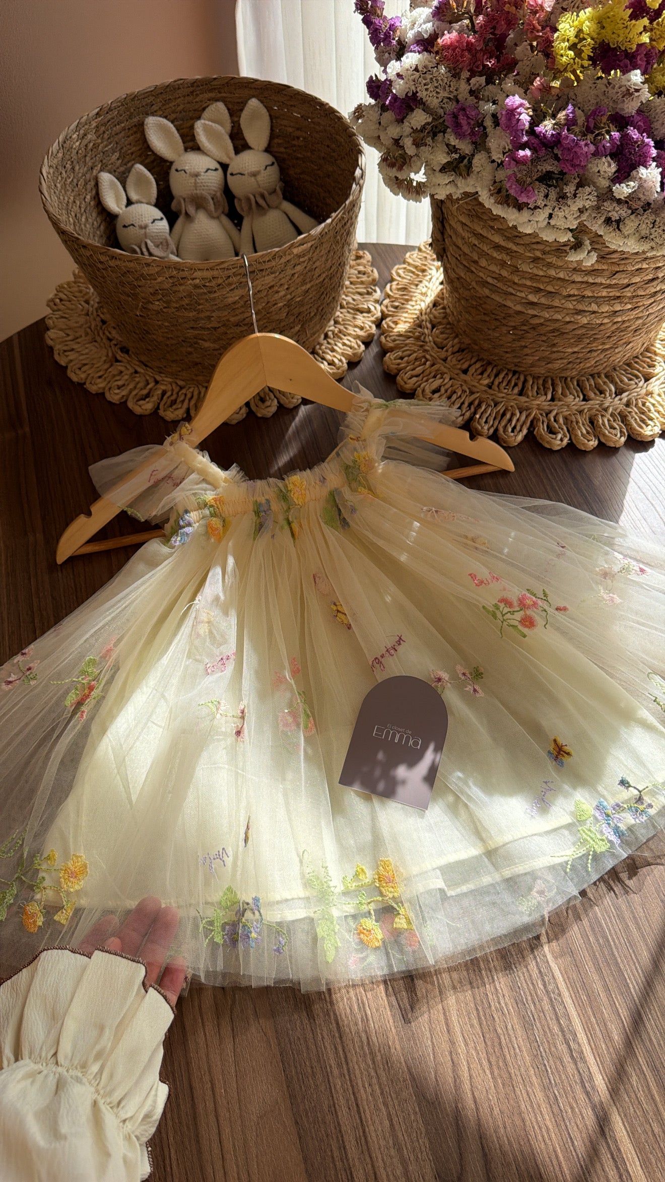 Outfit de Primer Año para Bebé Niña con Alas de Mariposa | Vestido Floral con Accesorios Completos
