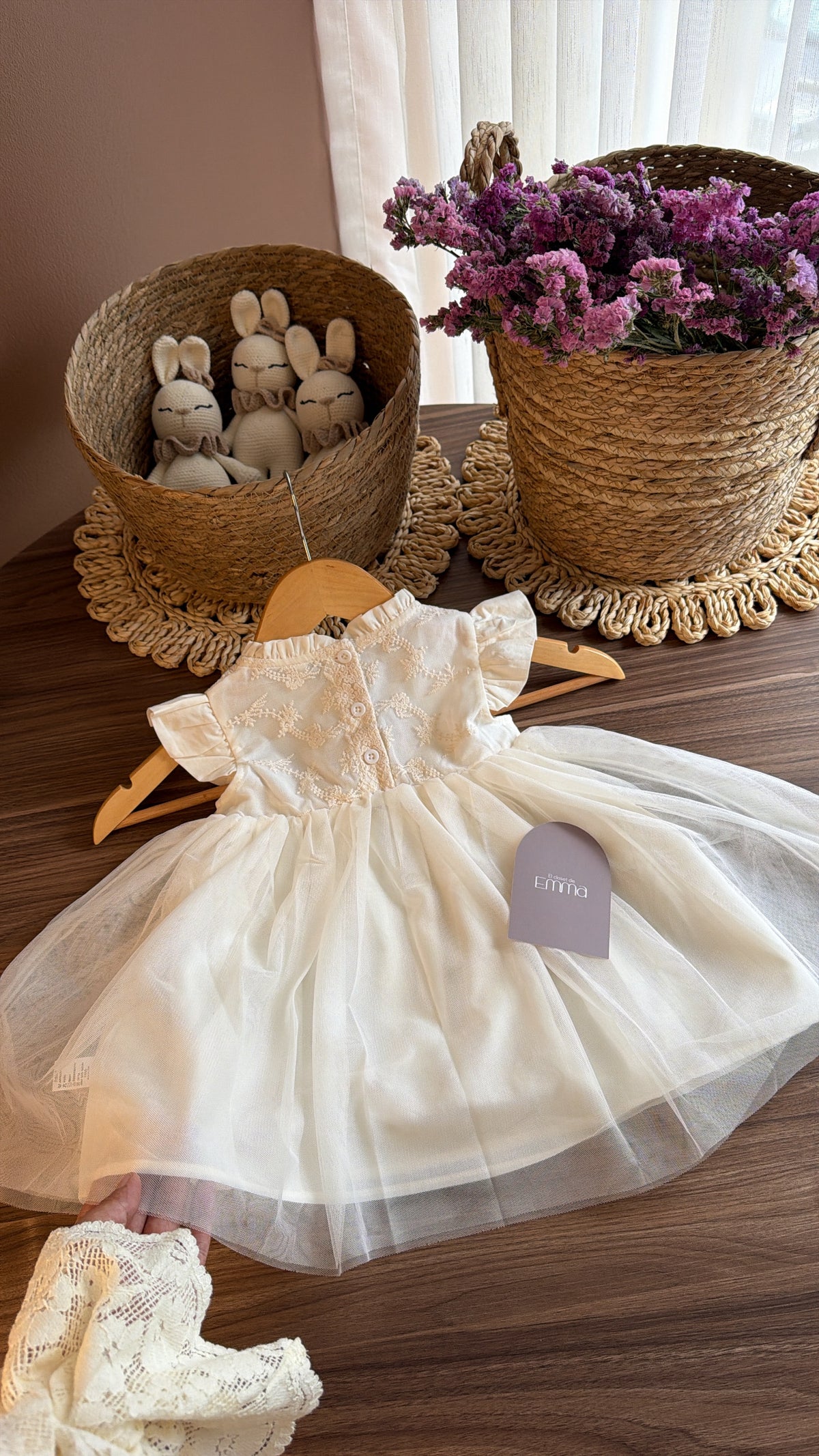 Set de Bautizo para Bebé Niña | Vestido Elegante con Accesorios