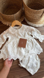 Vestido outfit Emma Luz de Ángeles | | Ropa de bebé y niña | El Closet de Emma