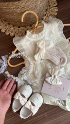 Conjunto vintage marfil | | Ropa de bebé y niña | El Closet de Emma
