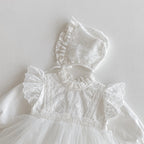 Vestido con gorro  Ivory Encaje y Tul – Elegancia Atemporal