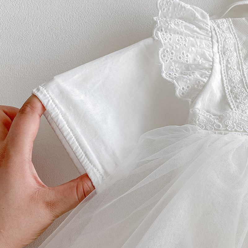 Vestido con gorro  Ivory Encaje y Tul – Elegancia Atemporal