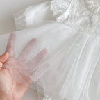 Vestido con gorro  Ivory Encaje y Tul – Elegancia Atemporal