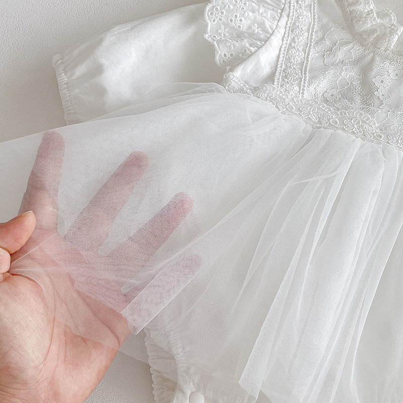 Vestido con gorro  Ivory Encaje y Tul – Elegancia Atemporal