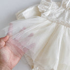 Vestido Body Manga Larga con Falda de Tul y Gorro a Juego para Bebé Niña | Vestido de Encaje | Ropa de bebé y niña | El Closet de Emma