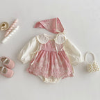Conjunto Vintage Rosa Bordado + Capota – Edición Dulzura Clásica | Vestido de Encaje | Ropa de bebé y niña | El Closet de Emma