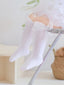 Medias Altas Blancas con Lazo Tul – Edición Elegancia Bautizo | Calcetines | Ropa de bebé y niña | El Closet de Emma