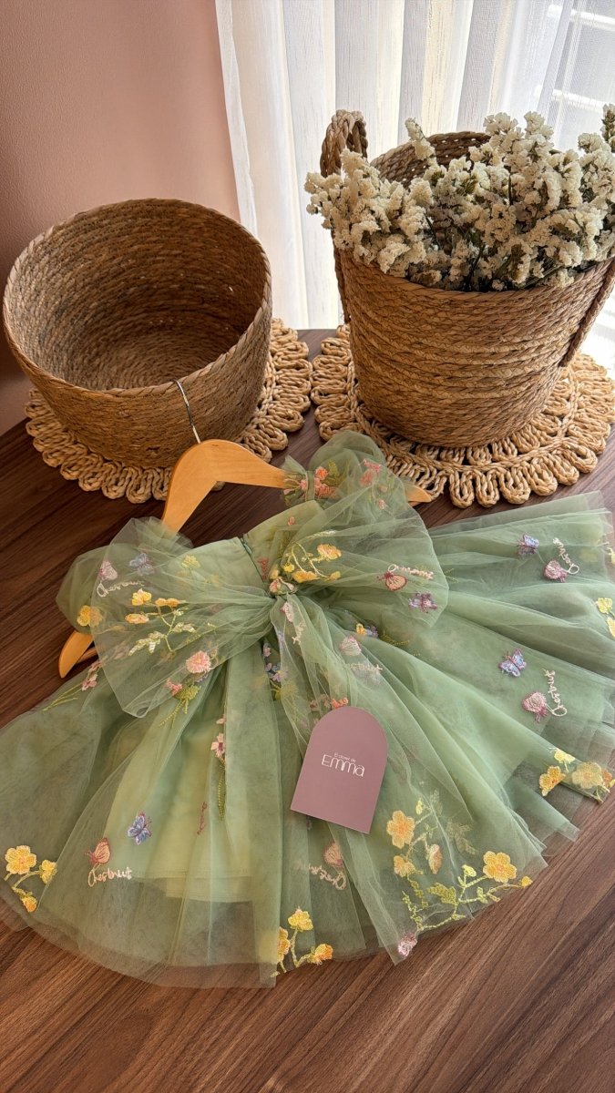 Vestido de Hada del Bosque Encantado – Outfit Infantil Vintage | | Ropa de bebé y niña | El Closet de Emma