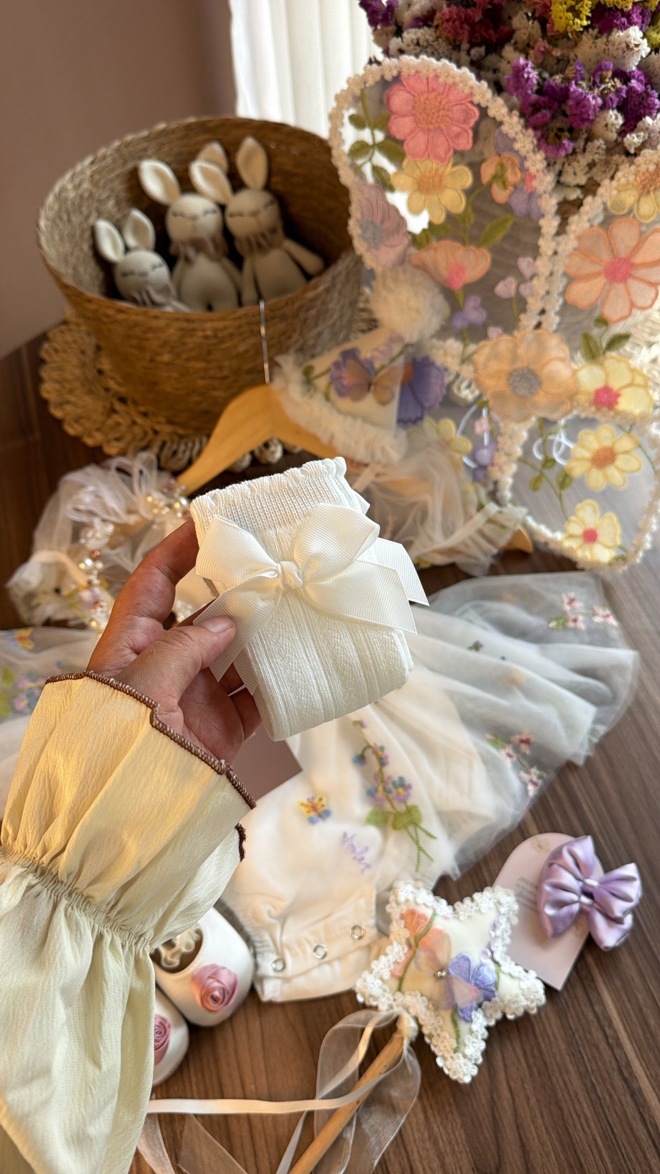 Outfit Hada del Bosque Encantado para Bebé Niña | Vestido Bordado con Kit de Alitas y Accesorios Completos