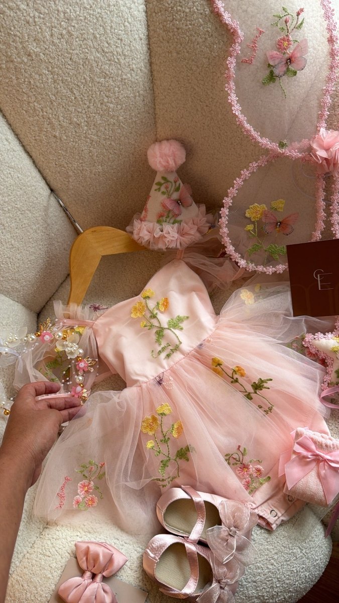 Vestido outfit El Jardín Encantado de Emma | | Ropa de bebé y niña | El Closet de Emma