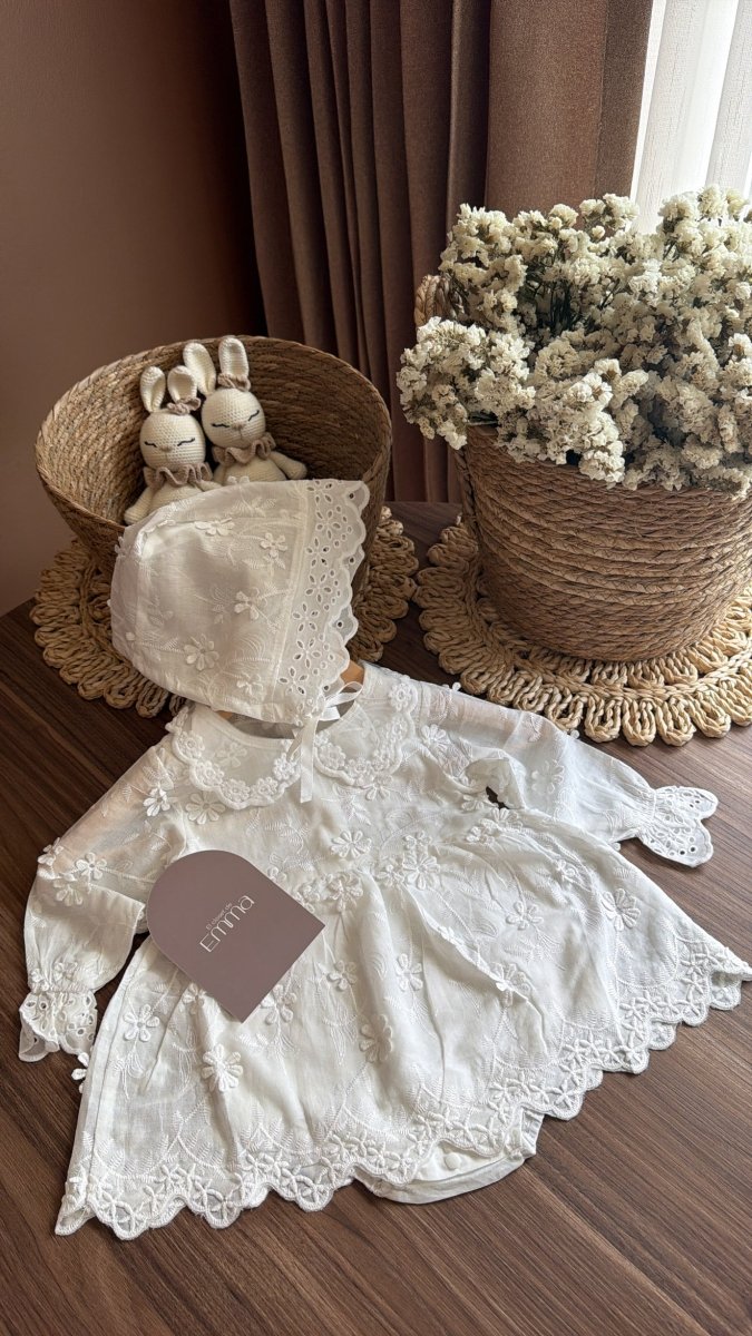 Vestido outfit Emma Luz de Ángeles | | Ropa de bebé y niña | El Closet de Emma