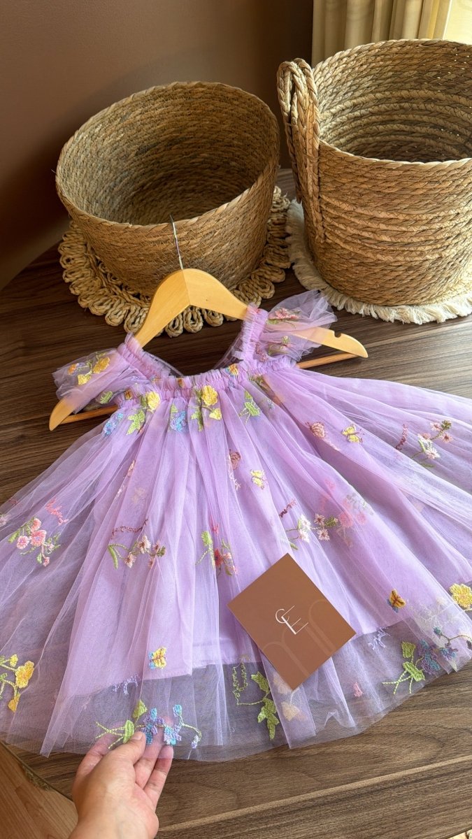 Vestido Ensemble Aurora Encantada en Violeta | | Ropa de bebé y niña | El Closet de Emma