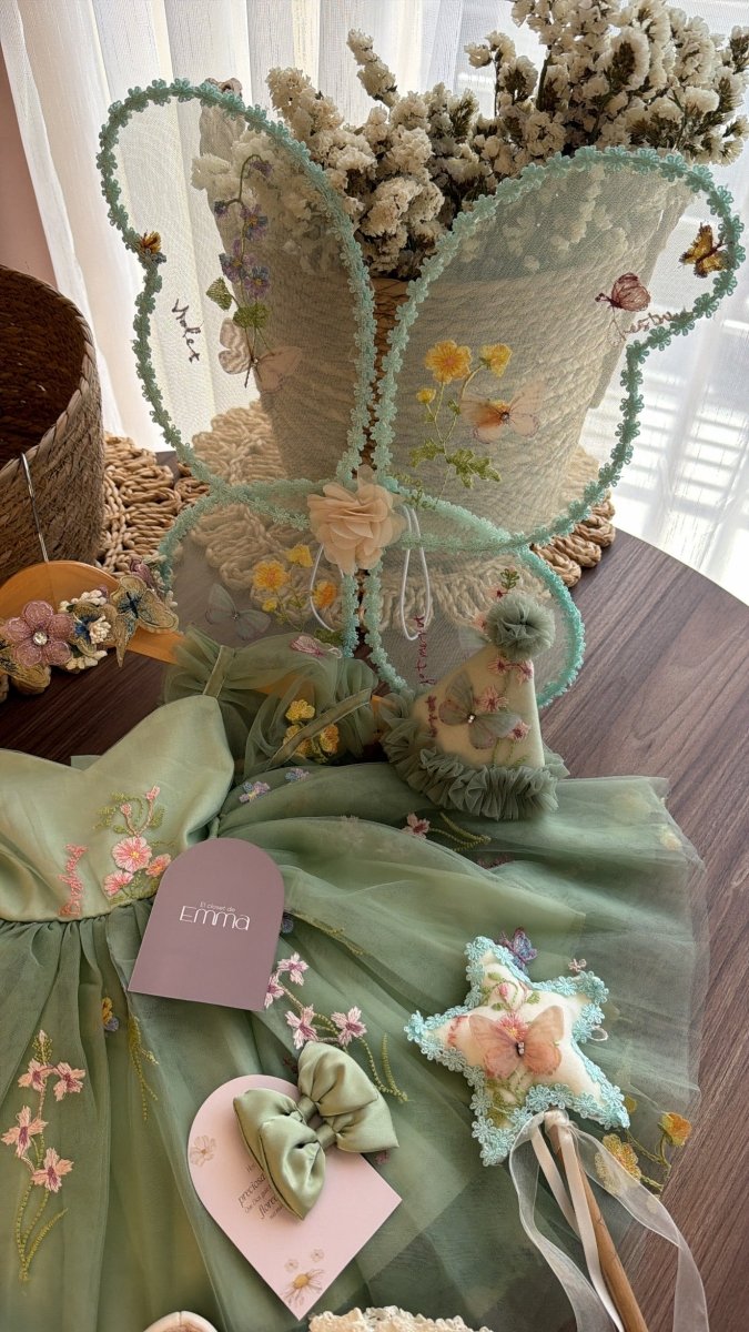Vestido de Hada del Bosque Encantado – Outfit Infantil Vintage | | Ropa de bebé y niña | El Closet de Emma