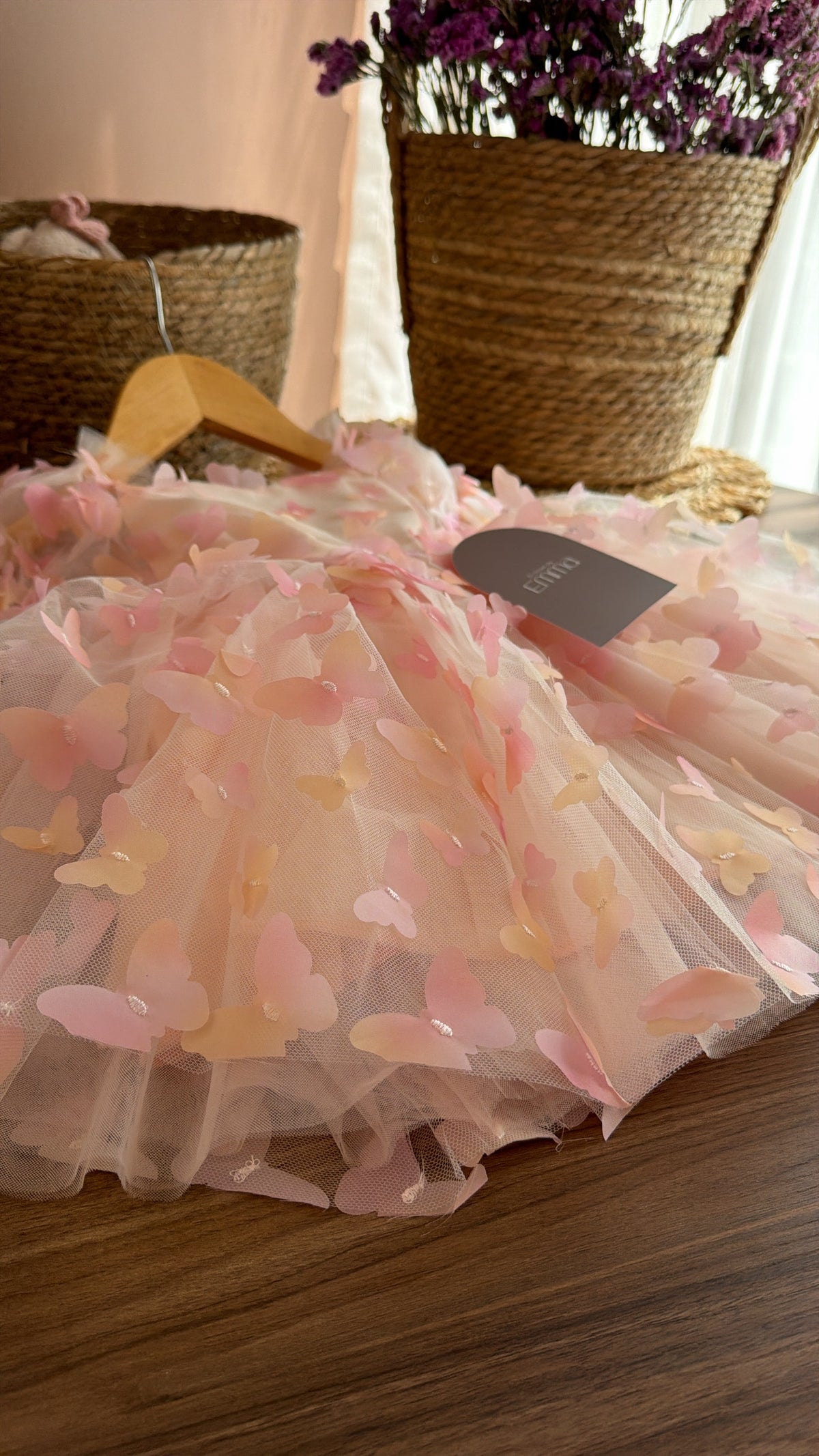 Vestido de Mariposas Rosa para Niña – Set Hada