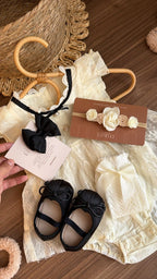 Outfit Elegancia Clásica Perla & Negro | | Ropa de bebé y niña | El Closet de Emma