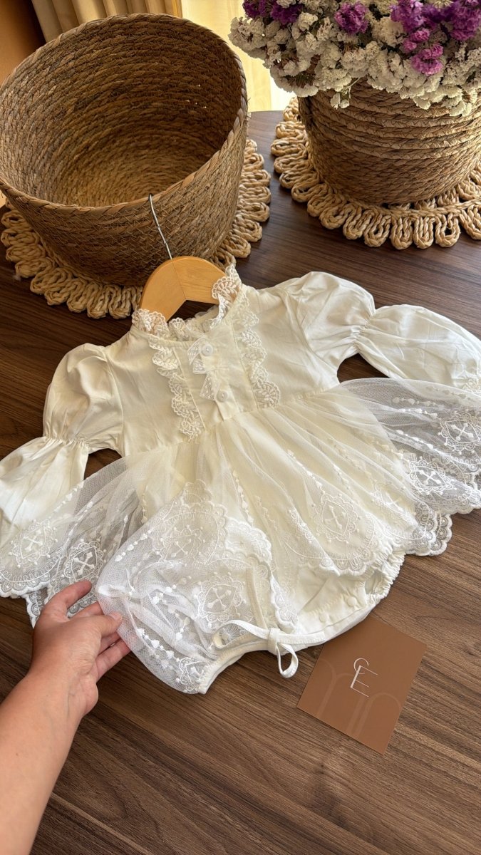 Outfit “vestido Blanca Ilusión” | | Ropa de bebé y niña | El Closet de Emma