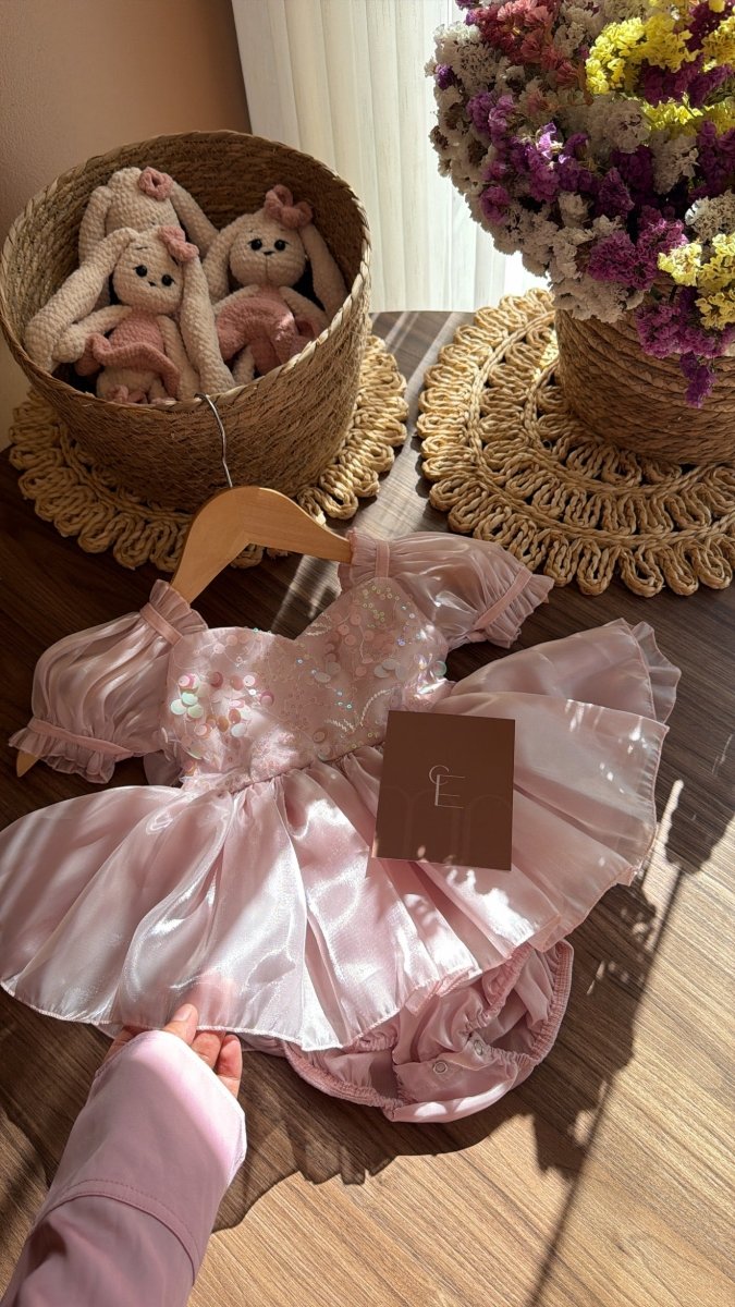 Vestido outfit Bella en Rosa | | Ropa de bebé y niña | El Closet de Emma
