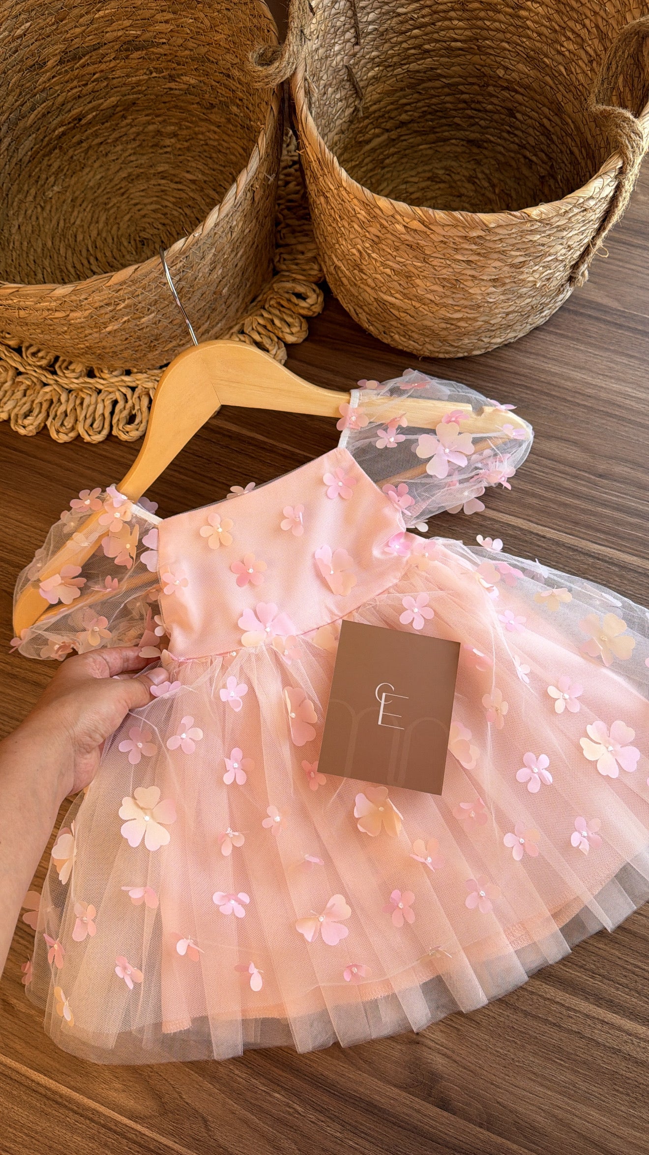 Vestido Princesa Floral Rosa