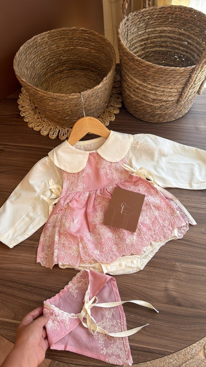 Vestido outfit jardín de vainilla | | Ropa de bebé y niña | El Closet de Emma