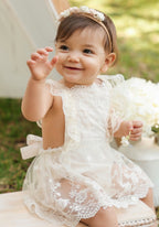 Romper vestido blanco encaje