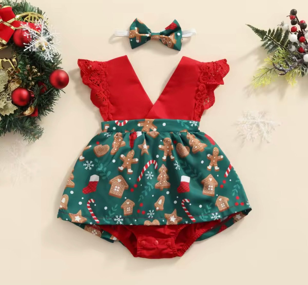 Vestido navideño | | Ropa de bebé y niña | El Closet de Emma Imagen principal del producto