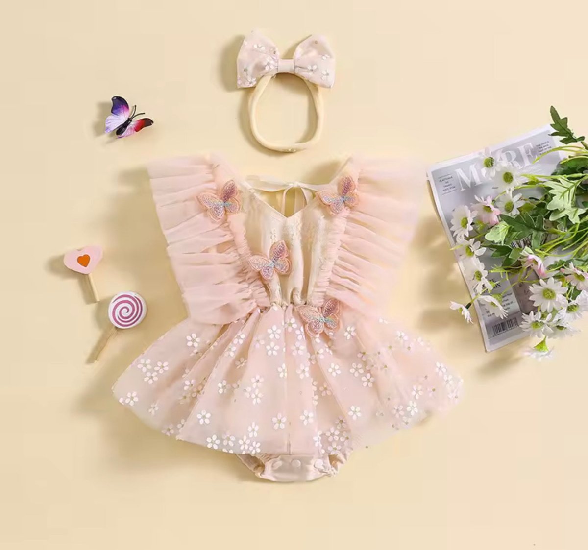 Vestido encanto de hadas | Vestido de Encaje | Ropa de bebé y niña | El Closet de Emma Imagen principal del producto