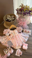 Vestido de Bebé Rosa con Mariposas | Set Completo para Niña