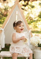 Romper vestido blanco encaje