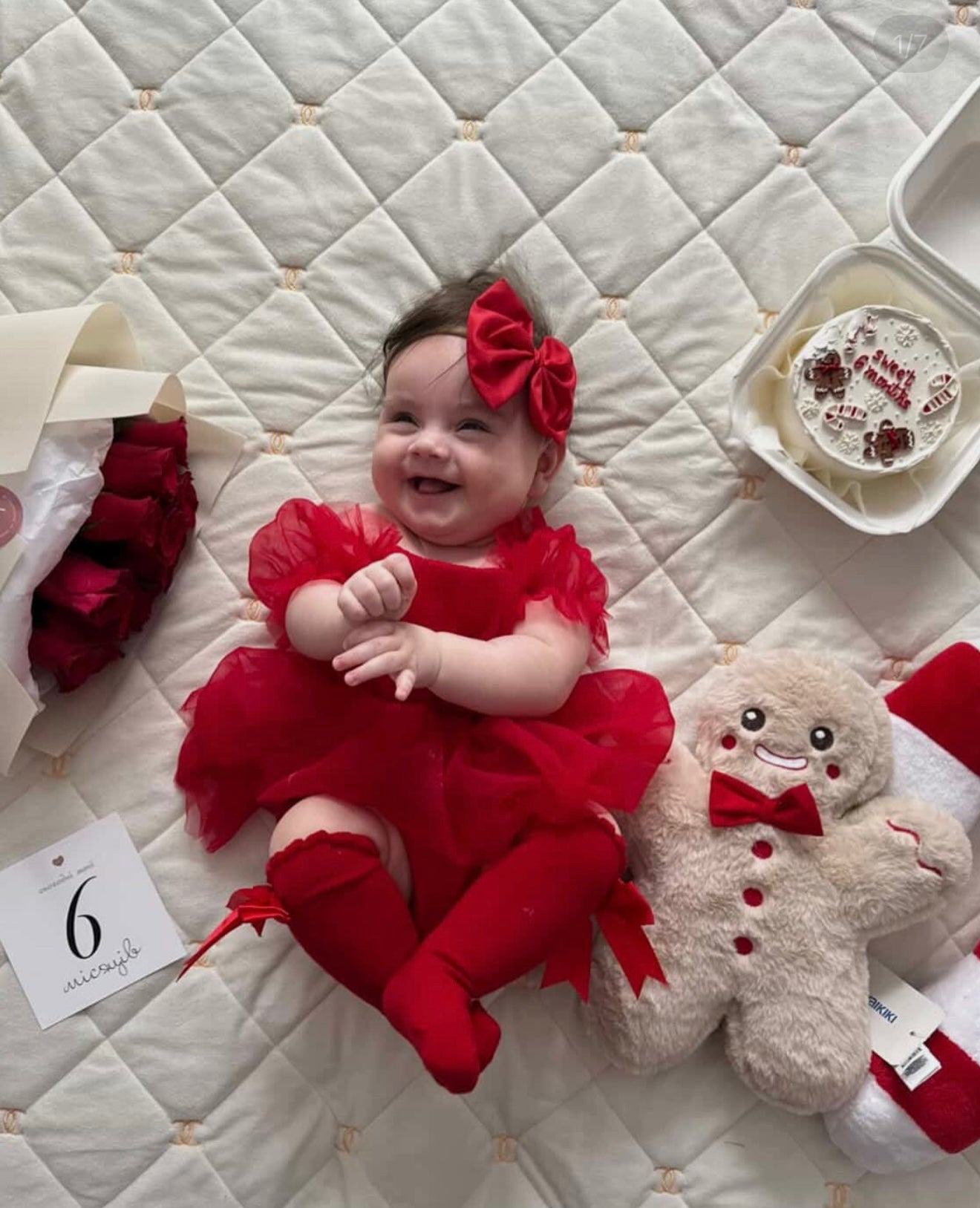 Vestido Rojo de Tul con Lazo – Colección Dulce Navidad Imagen secundaria del producto