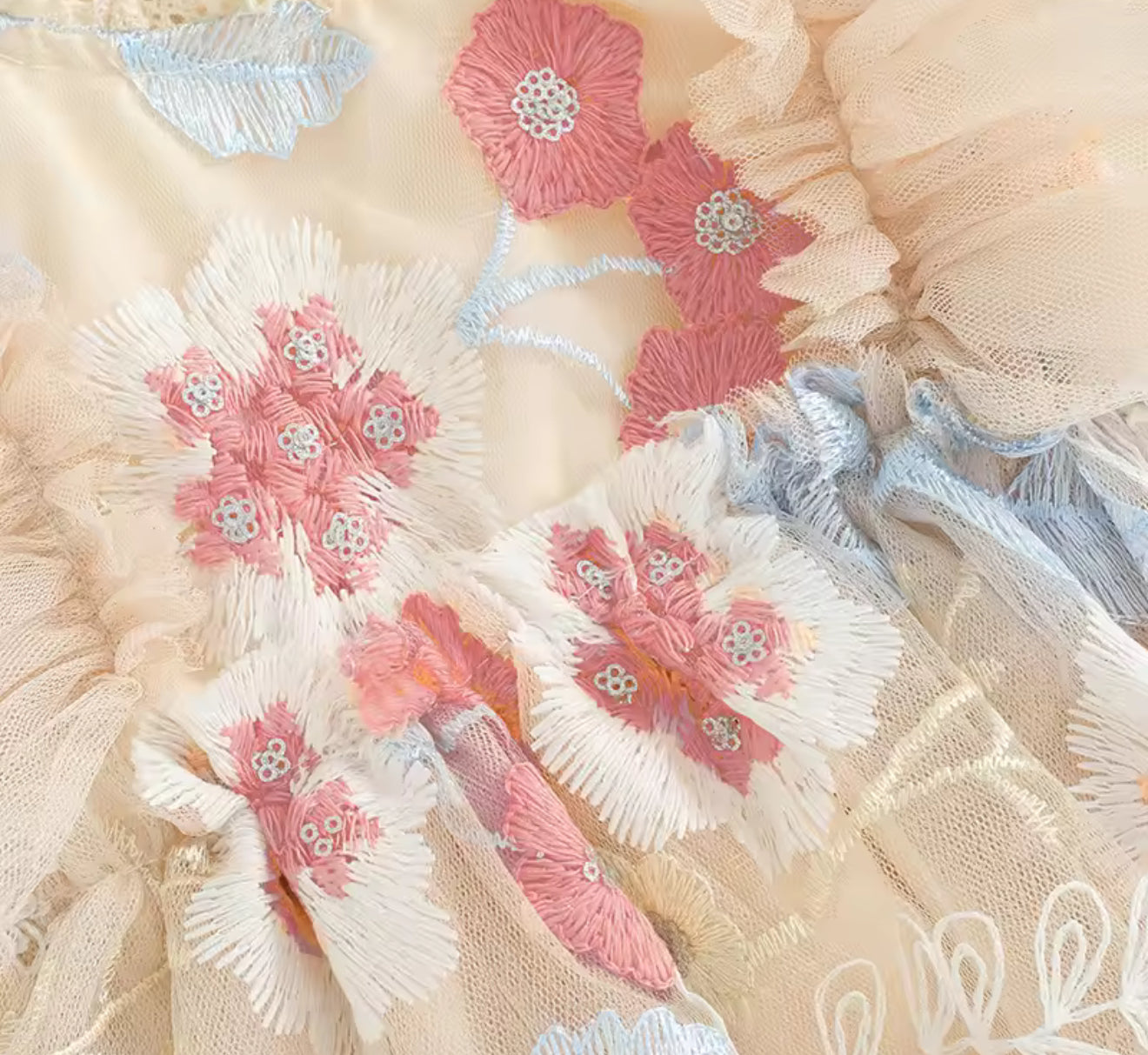 Vestido Bloom de Tul Bordado