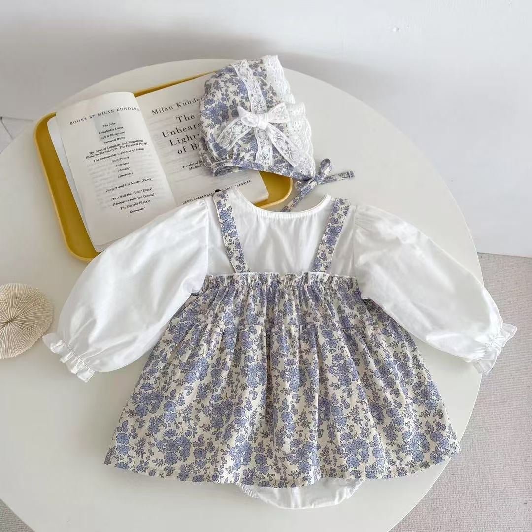 Conjunto Vintage Floral – Elegancia atemporal para tu bebé