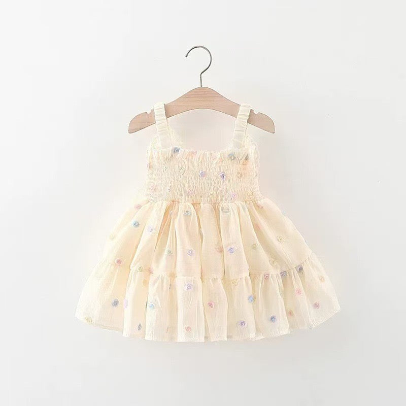 Vestido Beige con Alas de Mariposa para Bebé Niña