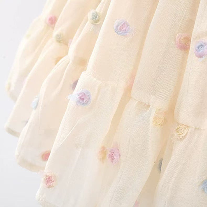 Vestido Beige con Alas de Mariposa para Bebé Niña