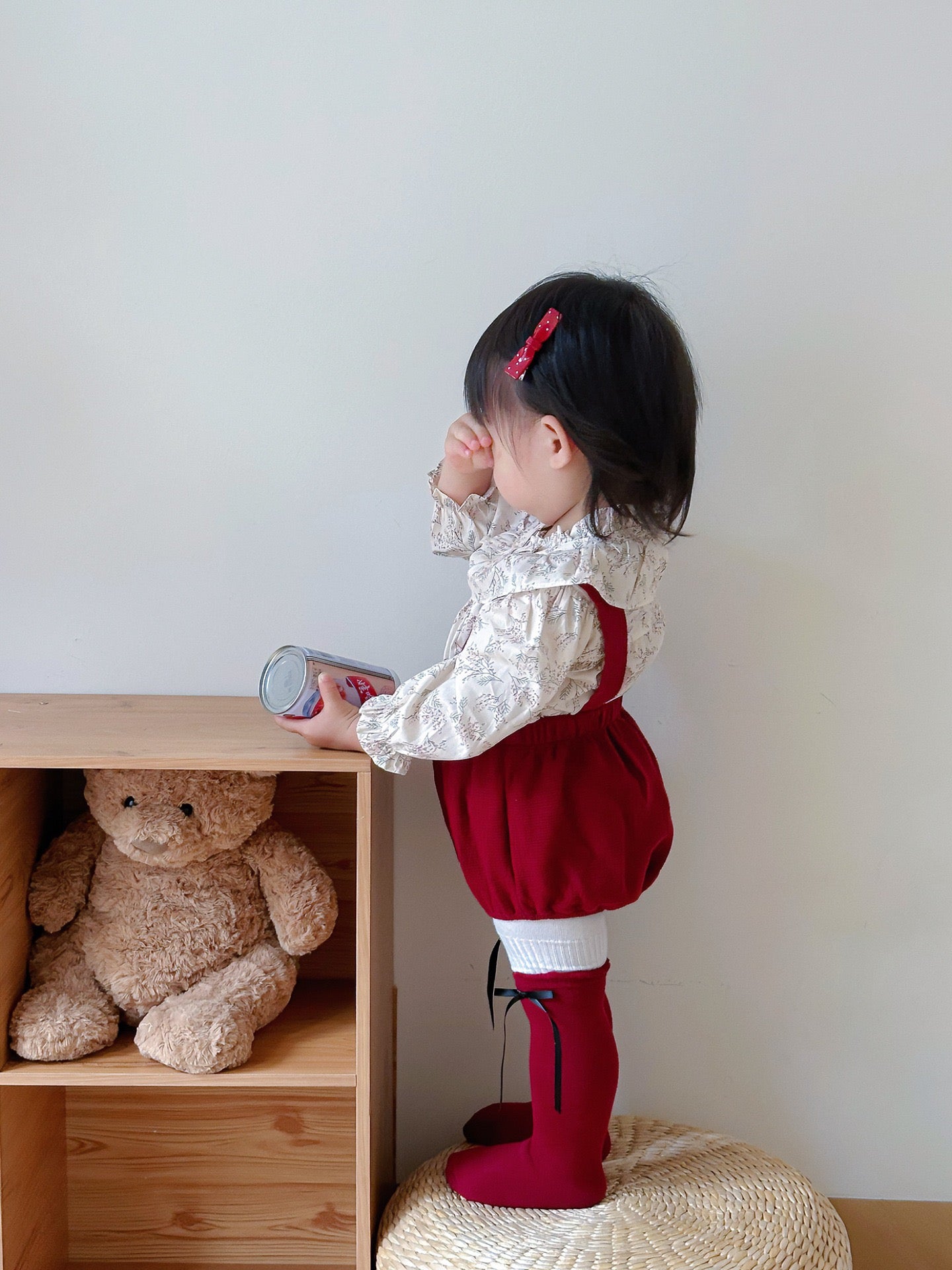 Conjunto Bebé Niña con Blusa Estampada y Body con Tirantes